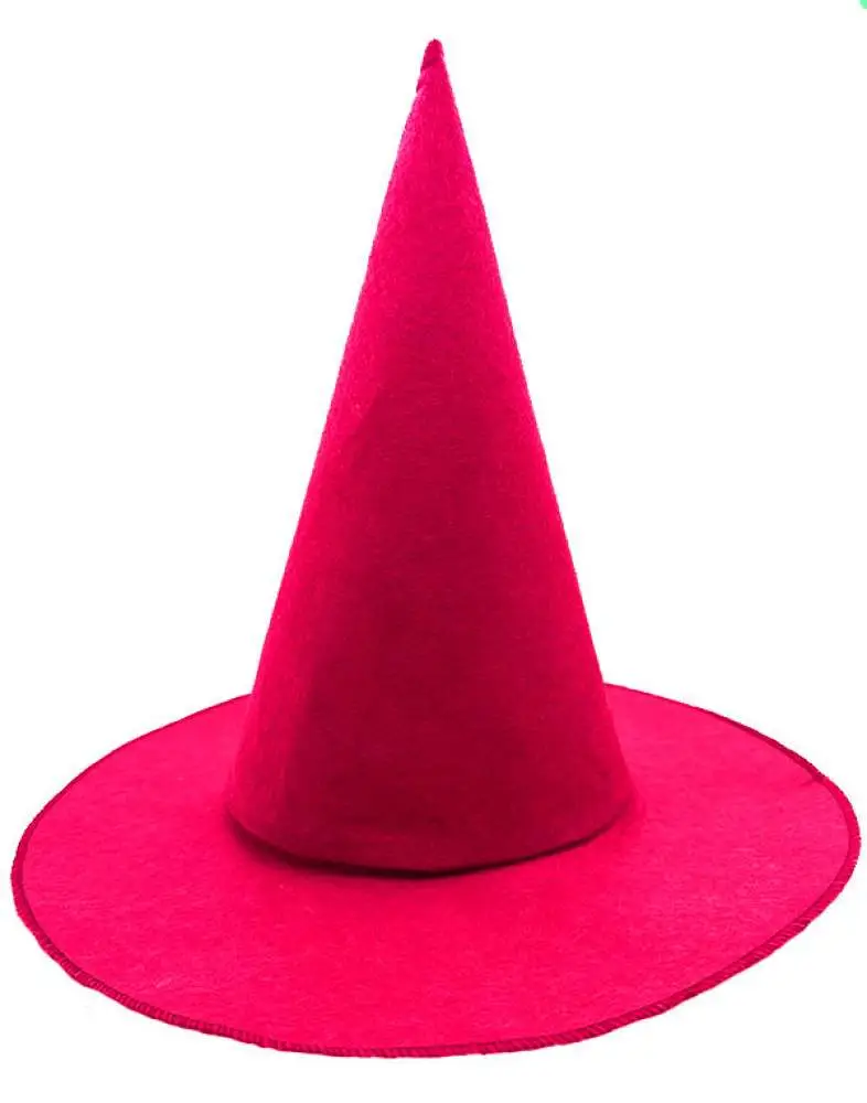 Pembe Fuşya Renk Keçe Cadı Şapkası Yetişkin Çocuk Uyumlu 35X38 cm Pembe Fuşya Renk Keçe Cadı Şapkası Yetişkin Çocuk Uyumlu 35X38 cm