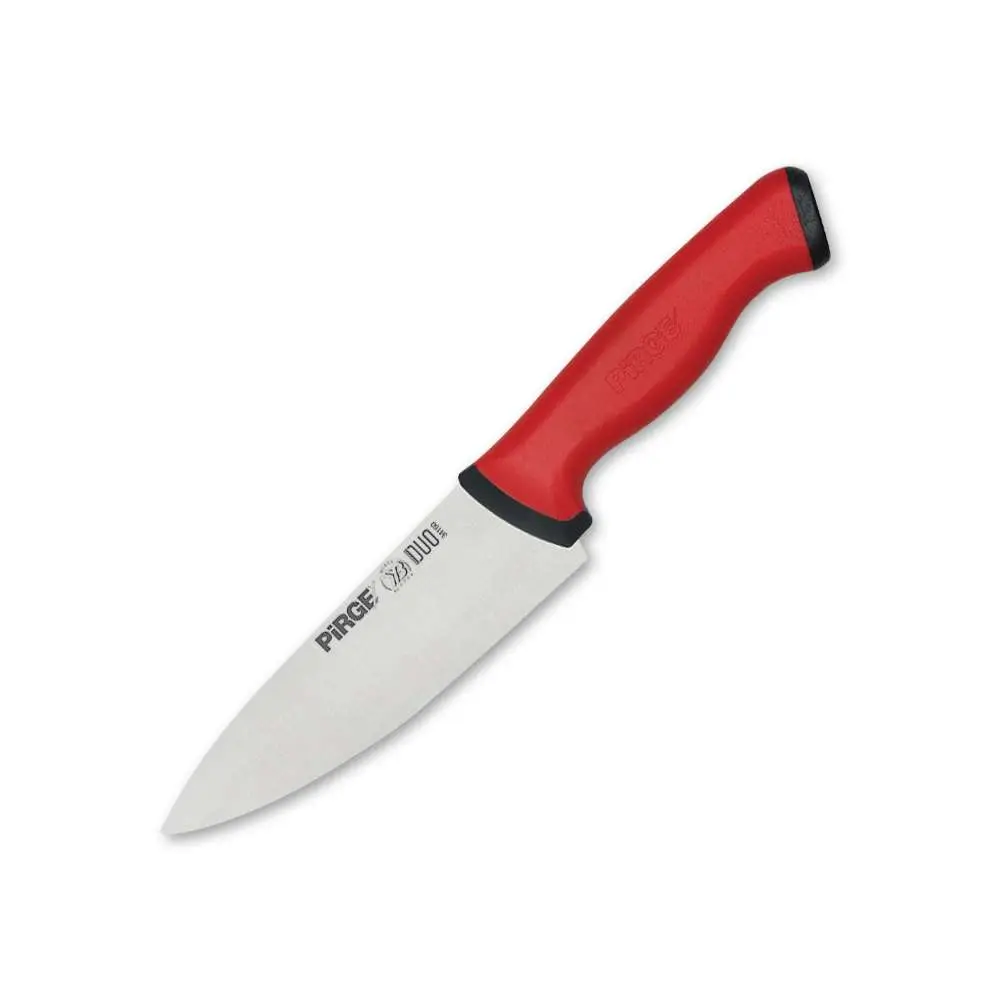 34159 Duo Şef Bıçağı 16 cm - Kırmızı Kaymaz Sap 34159 Duo Şef Bıçağı 16 cm - Kırmızı Kaymaz Sap