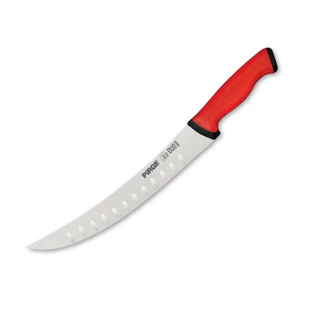 34622 Duo Kıvrık Nusret Tip Oluklu Et Doğrama, Kesme, Dilimleme, Trimleme Bıçağı 21 cm - Kaymaz Sap 34622 Duo Kıvrık Nusret Tip Oluklu Et Doğrama, Kesme, Dilimleme, Trimleme Bıçağı 21 cm - Kaymaz Sap