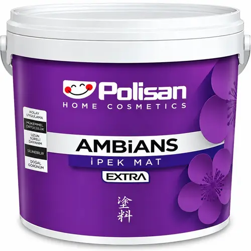 Polisan Ambians Extra Silikonlu İpek Mat İç Cephe Boyası 15 Lt Beyaz
