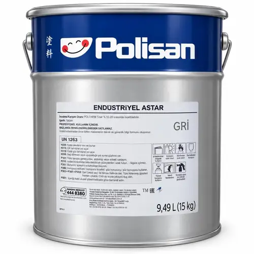 Polisan Endüstriyel Boya 40-50 Gloss 15 Kg Ral 7016 Antrasit Gri