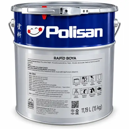 Polisan Rapid Boya 40-50 Gloss 15 Kg Ral 7043 Trafik Grisi