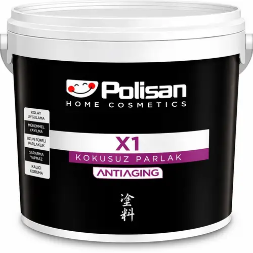 Polisan X1 Anti Aging Kokusuz Su Bazlı Parlak Boya 0.7 Lt Beyaz