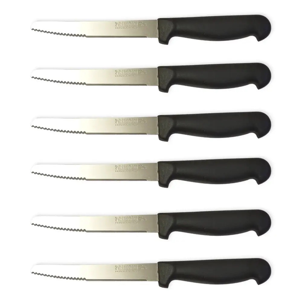 Premont İtalyan 6 lı Tırtıklı + Düz Meyve, Sebze Bıçağı 11,5 cm Premont İtalyan 6 lı Tırtıklı + Düz Meyve, Sebze Bıçağı 11,5 cm