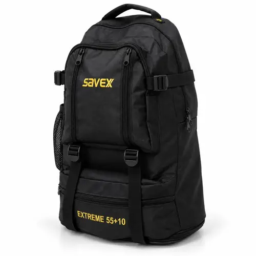 Profesyonel Körüklü Sırt Çantası - Savex - 55+10 LT - Siyah