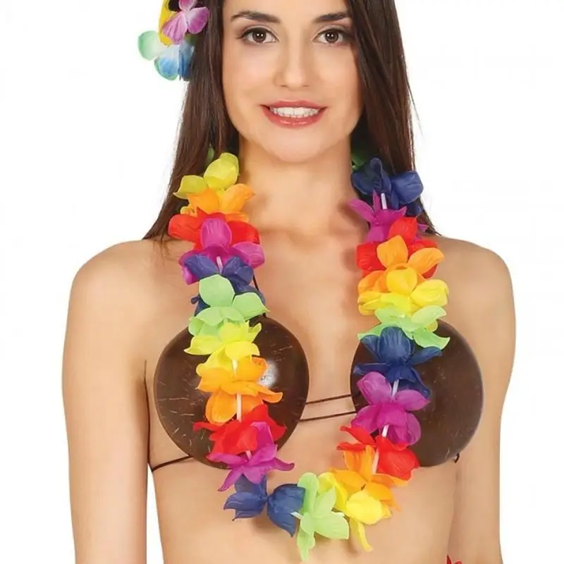 Rengarenk Hawaii Boyun Çelengi Havai Partisi Kolyesi 1 Adet Rengarenk Hawaii Boyun Çelengi Havai Partisi Kolyesi 1 Adet