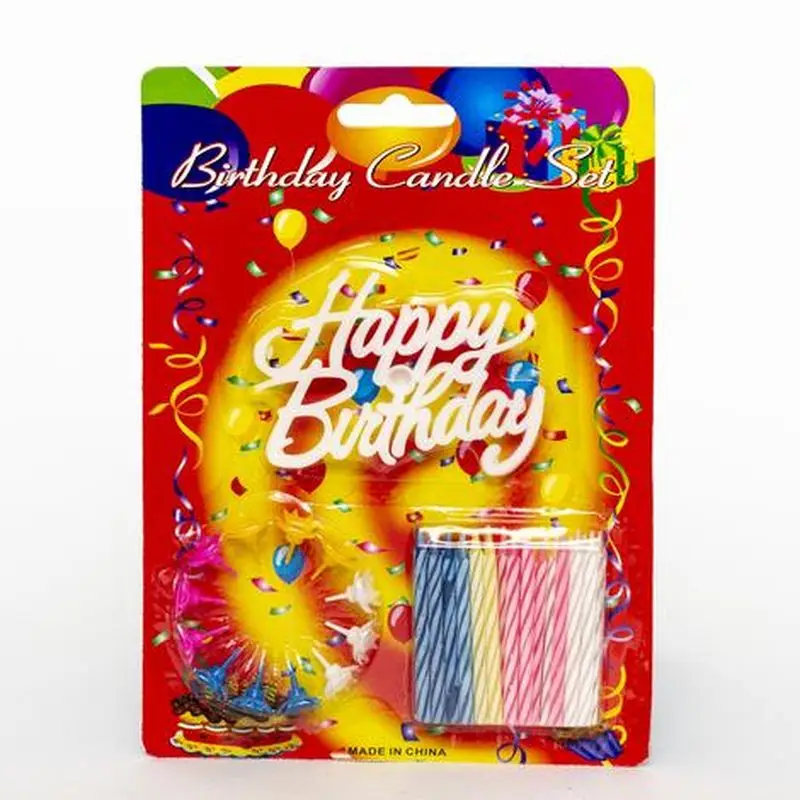 Rengarenk Mumlu Beyaz Happy Birthday Yazılı Doğum Günü Mumu 12 Adet Rengarenk Mumlu Beyaz Happy Birthday Yazılı Doğum Günü Mumu 12 Adet