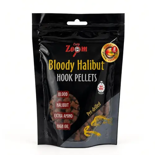 Sazan İğne Yemi -Bloody Halibut Hook Pellets -Mango Aromalı -CZ4962 -8 mm-150 gr
