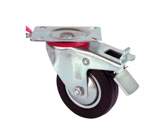 Servis Tekeri - Tablalı Frenli Siyah Döner - Çap 150 mm Servis Tekeri - Tablalı Frenli Siyah Döner - Çap 150 mm