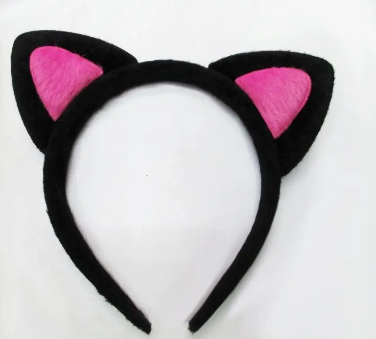 Sevimli Kedi Kulak Pofuduk Kedi Taç Siyah İçi Şeker Pembe Renk 17x15 cm Sevimli Kedi Kulak Pofuduk Kedi Taç Siyah İçi Şeker Pembe Renk 17x15 cm