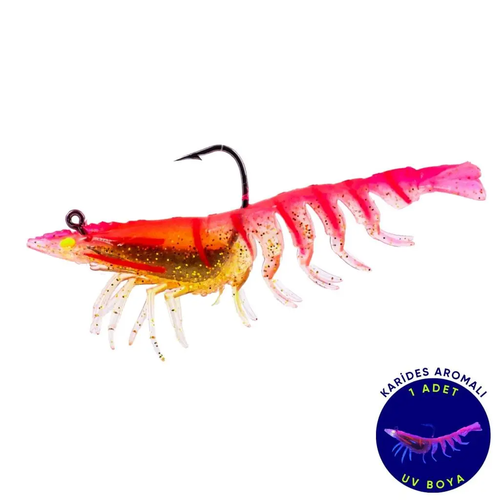 Silikon Karides Yem - 7g 75mm - Fishack Krillax - UV Boyalı - Candy Shrimp Silikon Karides Yem - 7g 75mm - Fishack Krillax - UV Boyalı - Candy Shrimp