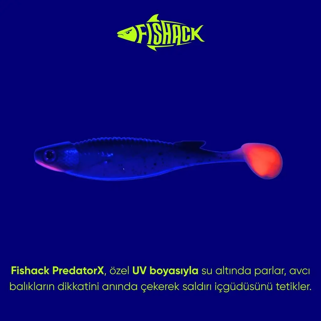 Silikon Sahte Balık - 10g 100mm - Fishack PredatorX - UV Boyalı - Aqua Silikon Sahte Balık - 10g 100mm - Fishack PredatorX - UV Boyalı - Aqua
