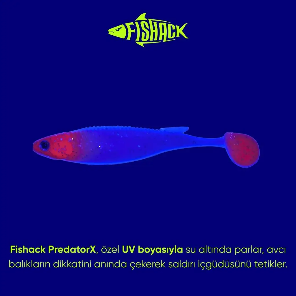 Silikon Sahte Balık - 10g 100mm - Fishack PredatorX - UV Boyalı - Redhead Silikon Sahte Balık - 10g 100mm - Fishack PredatorX - UV Boyalı - Redhead