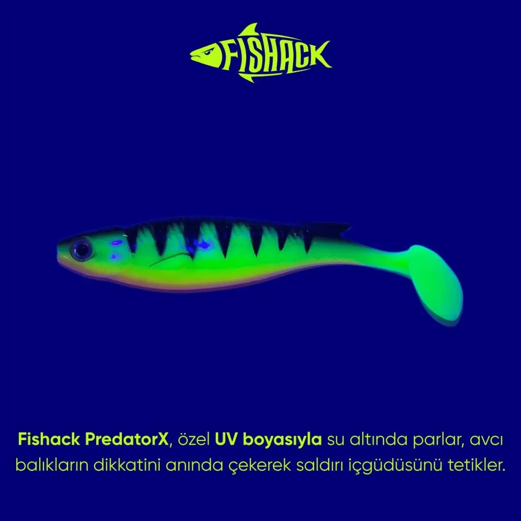Silikon Sahte Balık - 10g 100mm - Fishack PredatorX - UV Boyalı - Twitch Silikon Sahte Balık - 10g 100mm - Fishack PredatorX - UV Boyalı - Twitch