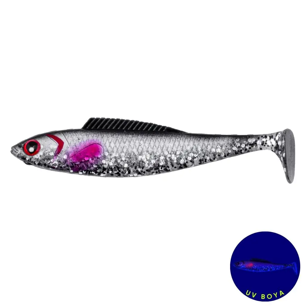 Silikon Sahte Balık - 4,5g 85mm - Fishack PredatorX - UV Boyalı - Ghosty Silikon Sahte Balık - 4,5g 85mm - Fishack PredatorX - UV Boyalı - Ghosty