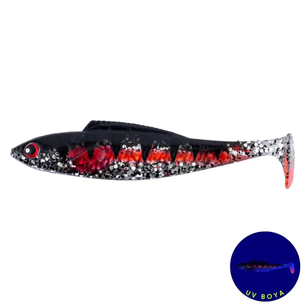 Silikon Sahte Balık - 4,5g 85mm - Fishack PredatorX - UV Boyalı - Spark Silikon Sahte Balık - 4,5g 85mm - Fishack PredatorX - UV Boyalı - Spark