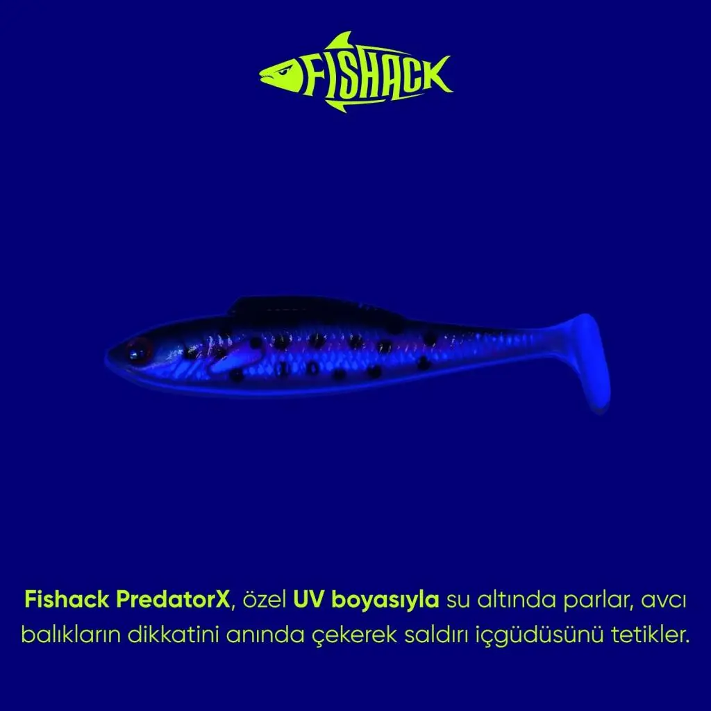 Silikon Sahte Balık - 4,5g 85mm - Fishack PredatorX - UV Boyalı - Vibe Silikon Sahte Balık - 4,5g 85mm - Fishack PredatorX - UV Boyalı - Vibe
