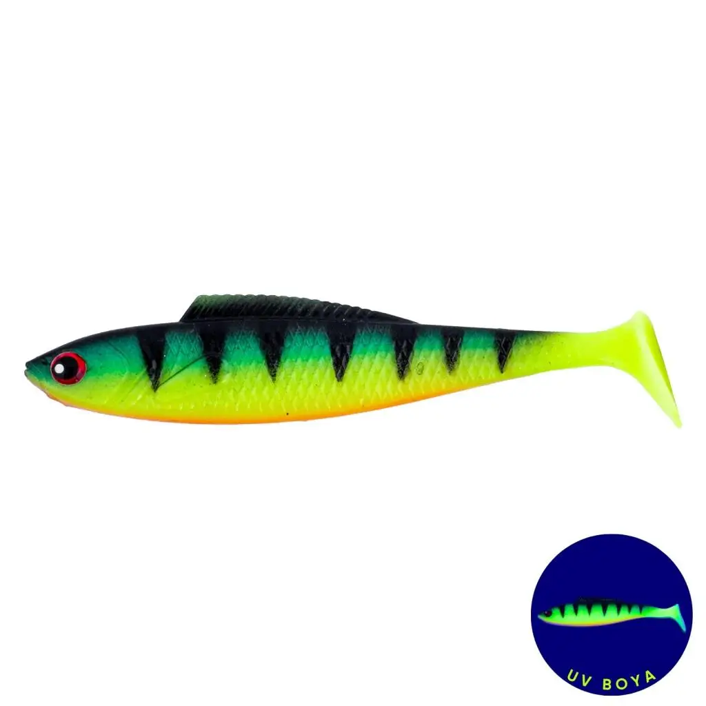 Silikon Sahte Balık - 4,5g 85mm - Fishack PredatorX - UV Boyalı - Volt Silikon Sahte Balık - 4,5g 85mm - Fishack PredatorX - UV Boyalı - Volt