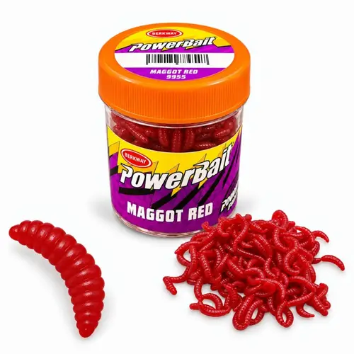 Silikon Yem - Kokulu - LRF ve Aji Yemi - Maggot - Kırmızı - Power Bait (9955)