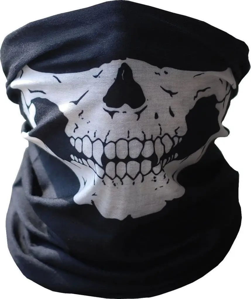 Siyah Renk Dikişsiz Çok Fonksiyonlu Çene Kafatası Yüz Maskesi Baf Buff Bandana Boyunluk Bileklik Siyah Renk Dikişsiz Çok Fonksiyonlu Çene Kafatası Yüz Maskesi Baf Buff Bandana Boyunluk Bileklik