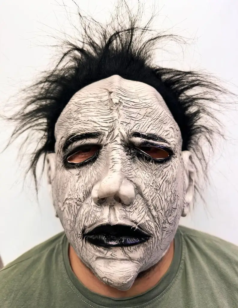 Siyah Saçlı Michael Myers Lateks Yüze Tam Yapışan Et Maske Korku Maskesi Siyah Saçlı Michael Myers Lateks Yüze Tam Yapışan Et Maske Korku Maskesi