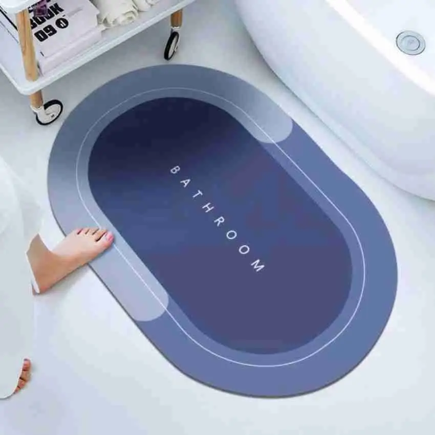 Süper Su Emici Kaymaz Tabanlı Banyo Paspası 40 x 60 Cm Süper Su Emici Kaymaz Tabanlı Banyo Paspası 40 x 60 Cm