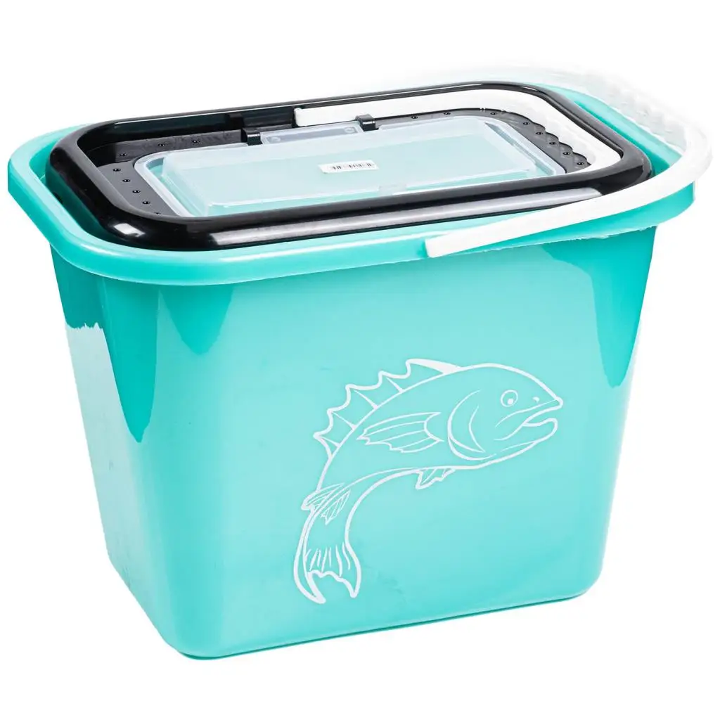 Süzgeçli Balıkçı Kovası 15 lt - Fishack - Su Yeşili - 179 Süzgeçli Balıkçı Kovası 15 lt - Fishack - Su Yeşili - 179