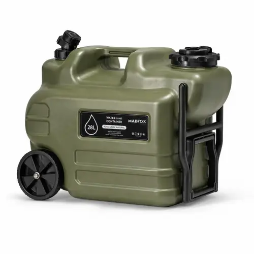 Tekerlekli Musluklu Su Bidonu - Madfox Galon Air PE - 28 Litre - Yeşil - 387060