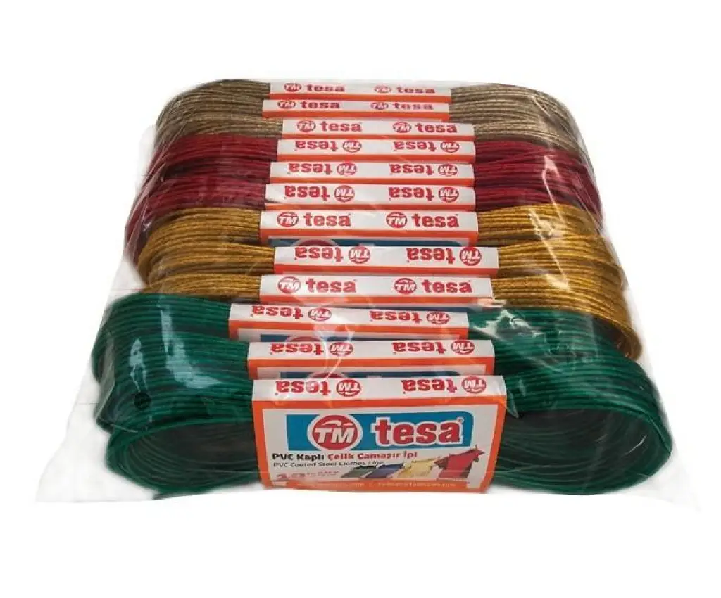 Temsan 12` li PVC Kaplama 10 Metre Çelik Çamaşır İpi Temsan 12` li PVC Kaplama 10 Metre Çelik Çamaşır İpi