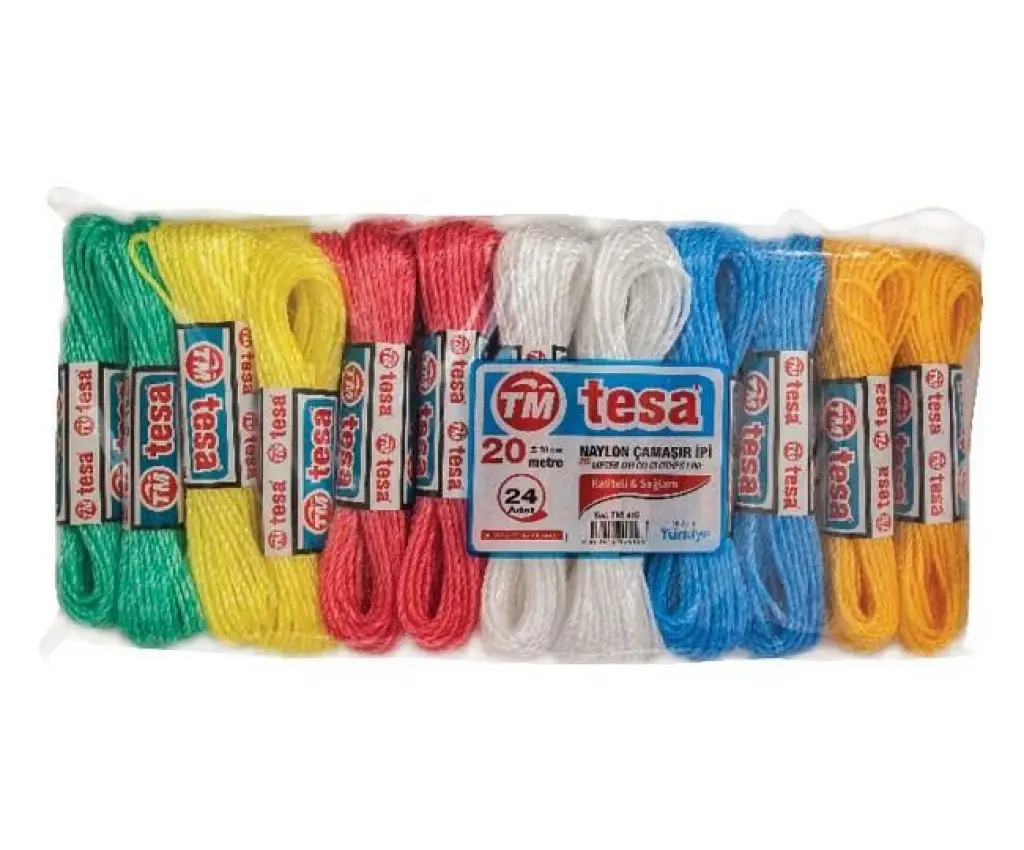 Temsan 20 Metre Naylon Çamaşır İpi 24`lü Temsan 20 Metre Naylon Çamaşır İpi 24`lü