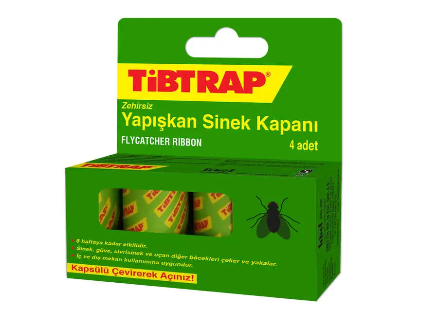 Tibtrap Yapışkan Sinek Kapanı 4 Lü Tibtrap Yapışkan Sinek Kapanı 4 Lü