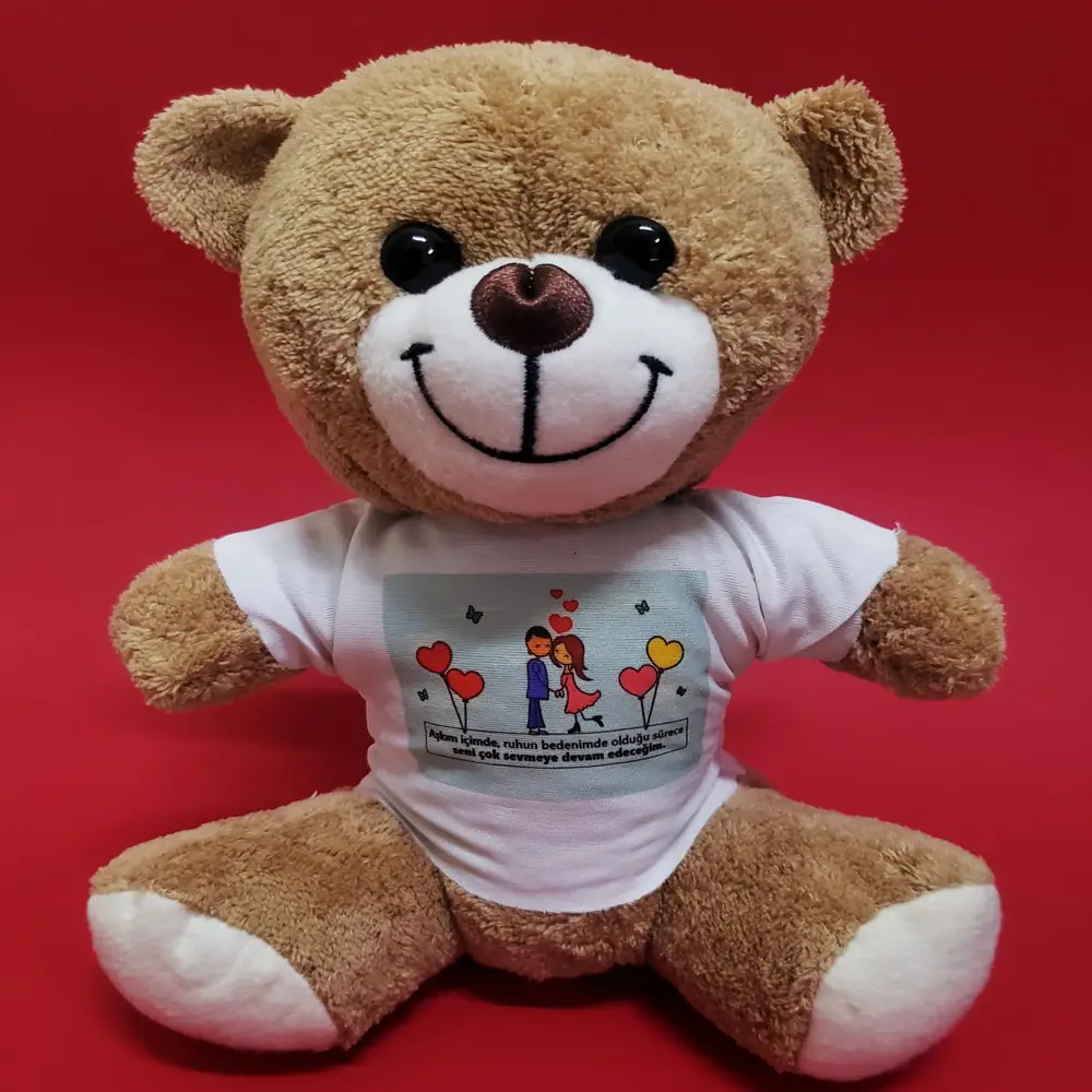 Tişörtlü Kahverengi Peluş Ayıcık Tişörtlü Kahverengi Peluş Ayıcık