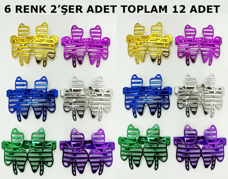 Vegas Casino Kupa Sinek Temalı Parti Gözlüğü 6 Renk 12 Adet Vegas Casino Kupa Sinek Temalı Parti Gözlüğü 6 Renk 12 Adet