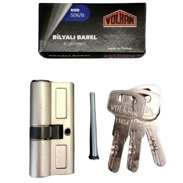 Volkan 506/B 68 mm ucuz ve kaliteli bilyalı barel kapı göbeği, silindiri Volkan 506/B 68 mm ucuz ve kaliteli bilyalı barel kapı göbeği, silindiri