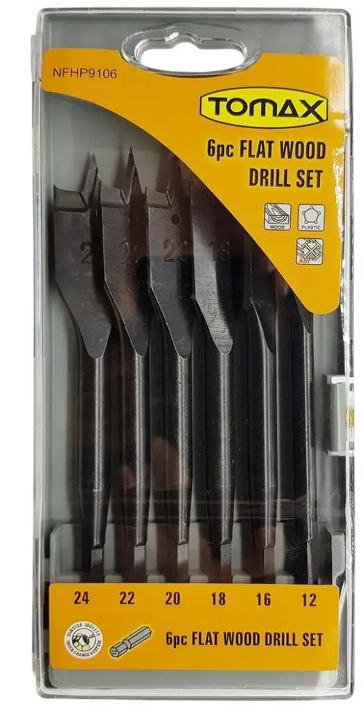 Yaprak Ahşap Matkap Ucu Takımı 12-24 mm - 6 Parçalı Yaprak Ahşap Matkap Ucu Takımı 12-24 mm - 6 Parçalı