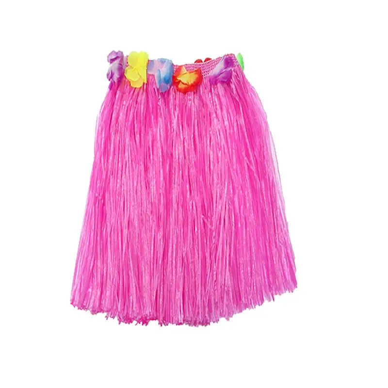 Yetişkin ve Çocuk Uyumlu Pembe Renk Püsküllü Hawaii Luau Hula Etek 40 cm Yetişkin ve Çocuk Uyumlu Pembe Renk Püsküllü Hawaii Luau Hula Etek 40 cm
