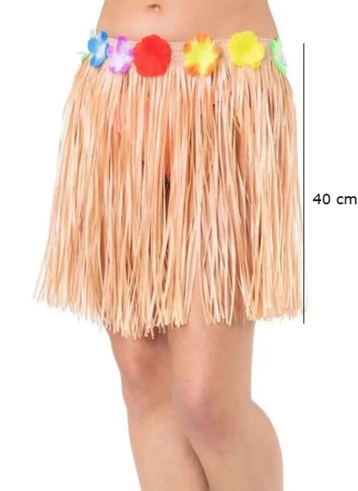 Yetişkin ve Çocuk Uyumlu Saman Renk Püsküllü Hawaii Luau Hula Etek 40 Yetişkin ve Çocuk Uyumlu Saman Renk Püsküllü Hawaii Luau Hula Etek 40