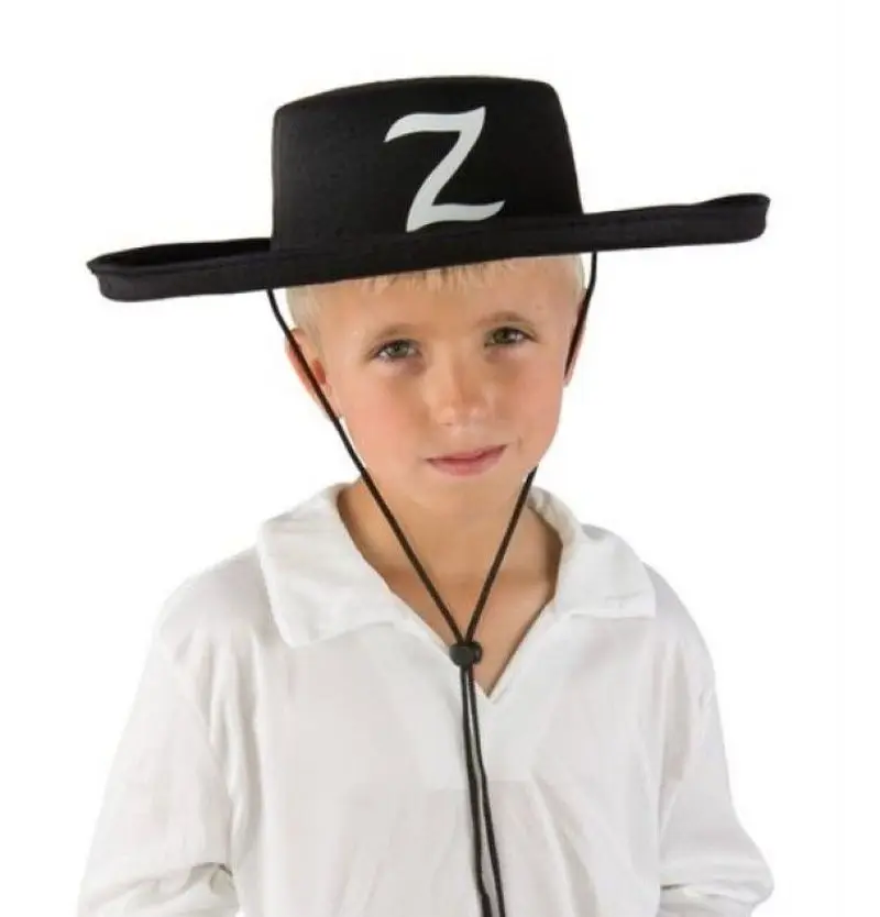 Z Logolu Çocuk Boy Bağcıklı Zorro Şapkası Z Logolu Çocuk Boy Bağcıklı Zorro Şapkası