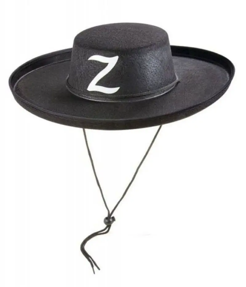 Z Logolu Yetişkin Boy Bağcıklı Zorro Şapkası Z Logolu Yetişkin Boy Bağcıklı Zorro Şapkası
